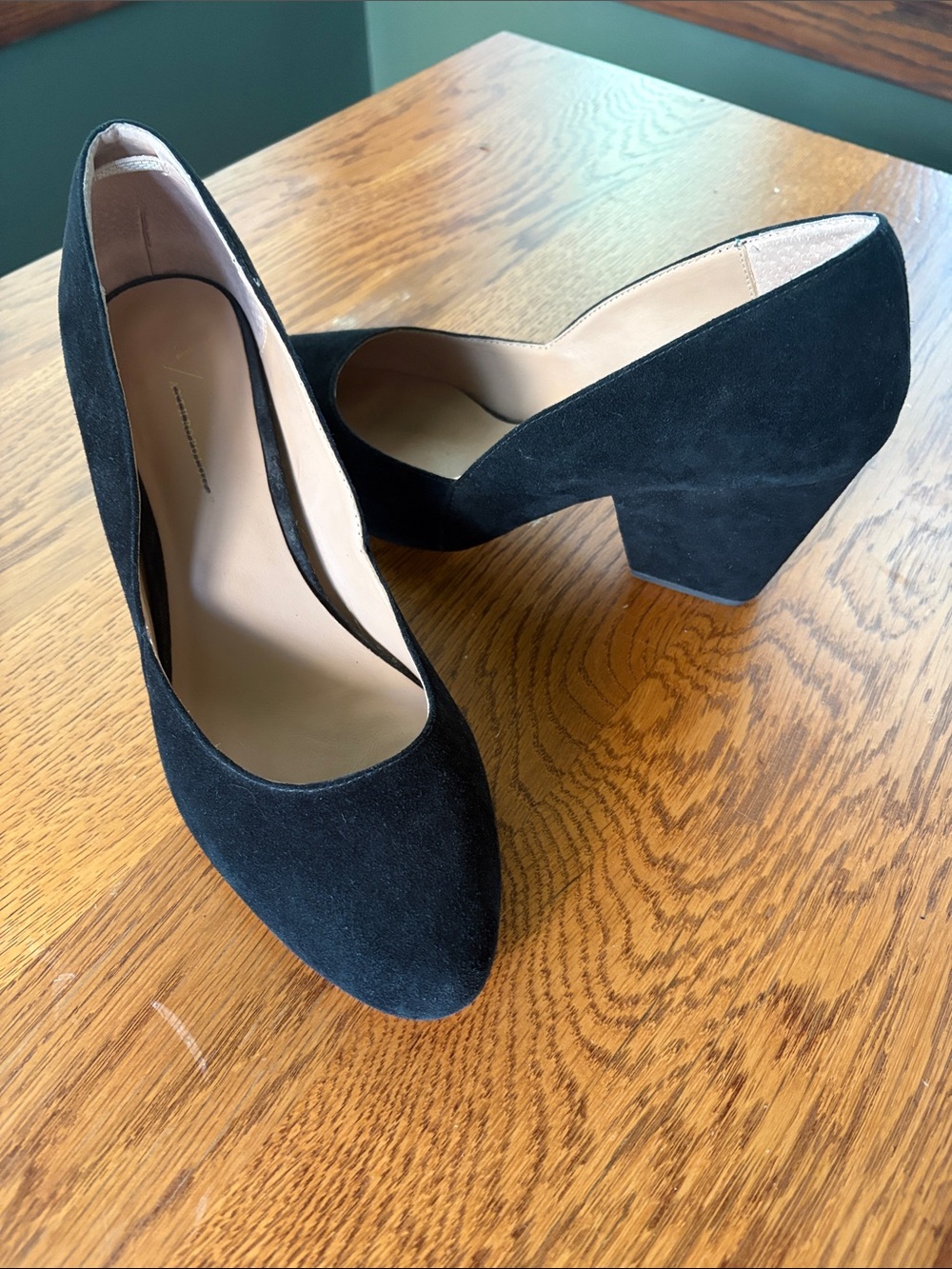 ANTHROPOLOGIE suede heels